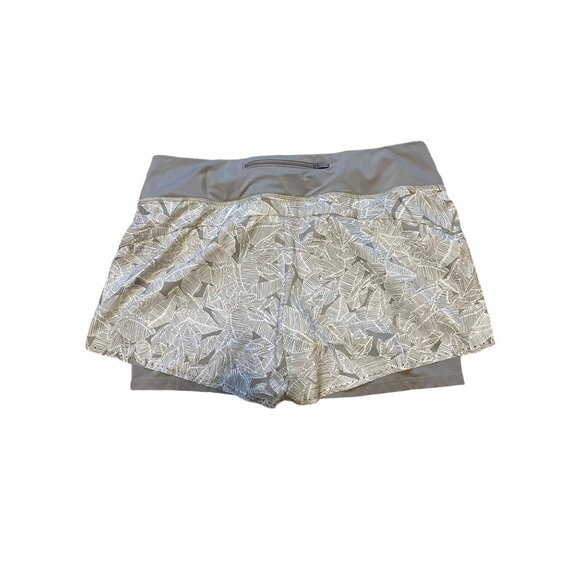 Athleta Laser Run 2-in-1 Short Palm Print Size L - Picture 2 of 7